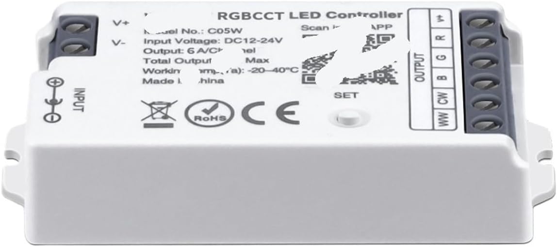 1 Pcs Smart Switch Dimmer Dimmable RGBCCT LED Light Strip Controller RGB Controller COB LED Dimmer Light Accessories(Single Color Dimmer)