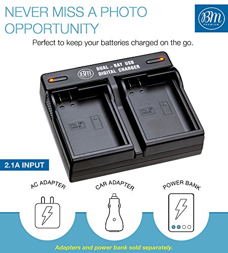 BM Premium 2 Pack of EN-EL15B Batteries and Dual Battery Charger for Nikon Z6, Z7, D780, D850, D7500, 1 V1, D500, D600, D610, D750, D800, D800E, D810, D810A, D7000, D7100, D7200 Digital Cameras - Thumbnail 3