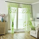 ✿✿✿ Größe: 200cm x 120cm,Weiche Voile-Vorhänge bringen Licht in den Raum und bieten gleichzeitig Privatsphäre. Erstellen Sie eine hübsche und moderne Ergänzung für Ihre Heimdekoration. Gute Geschenke für Ihre Eltern, Freunde und Kollegen.