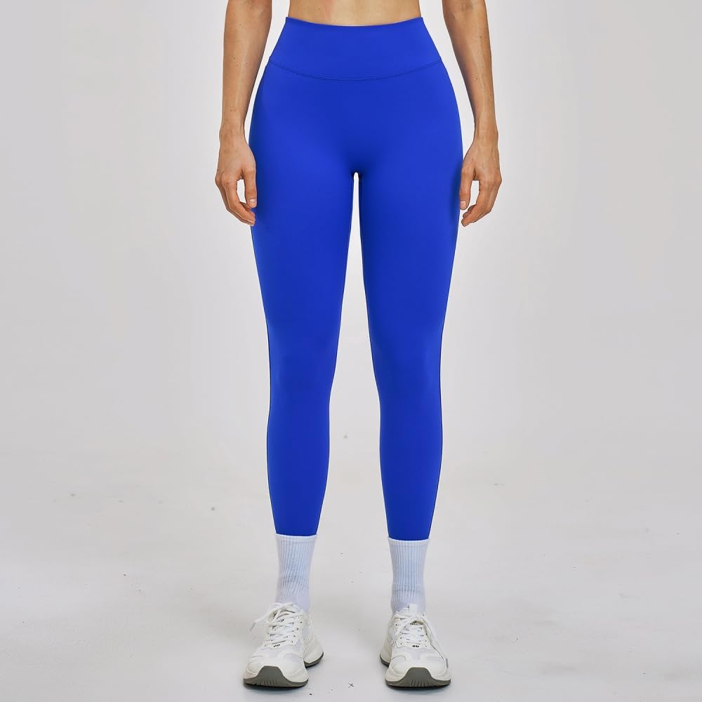 DYRBF Leggings da donna a vita alta per yoga, tinta unita, estivi, da corsa, traspiranti, ad alta elasticità, pantaloni per allenamento da donna, palestra e ciclismo