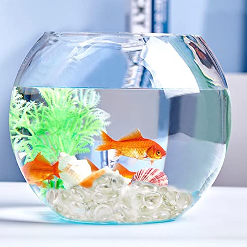 Image of HappyFiller 5 LB 500 Pcs Clear Flat Marbles Glass Gems | Vase Filler Decorative Candle Holder Stones Fountain Rocks,Fish Tank Pebbles,Fire Pit Glass Beads Fireplace Decor