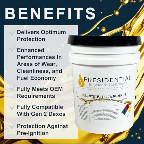 Aceite para motor Presidential 0W20 sintético completo 5 galones miniatura 5