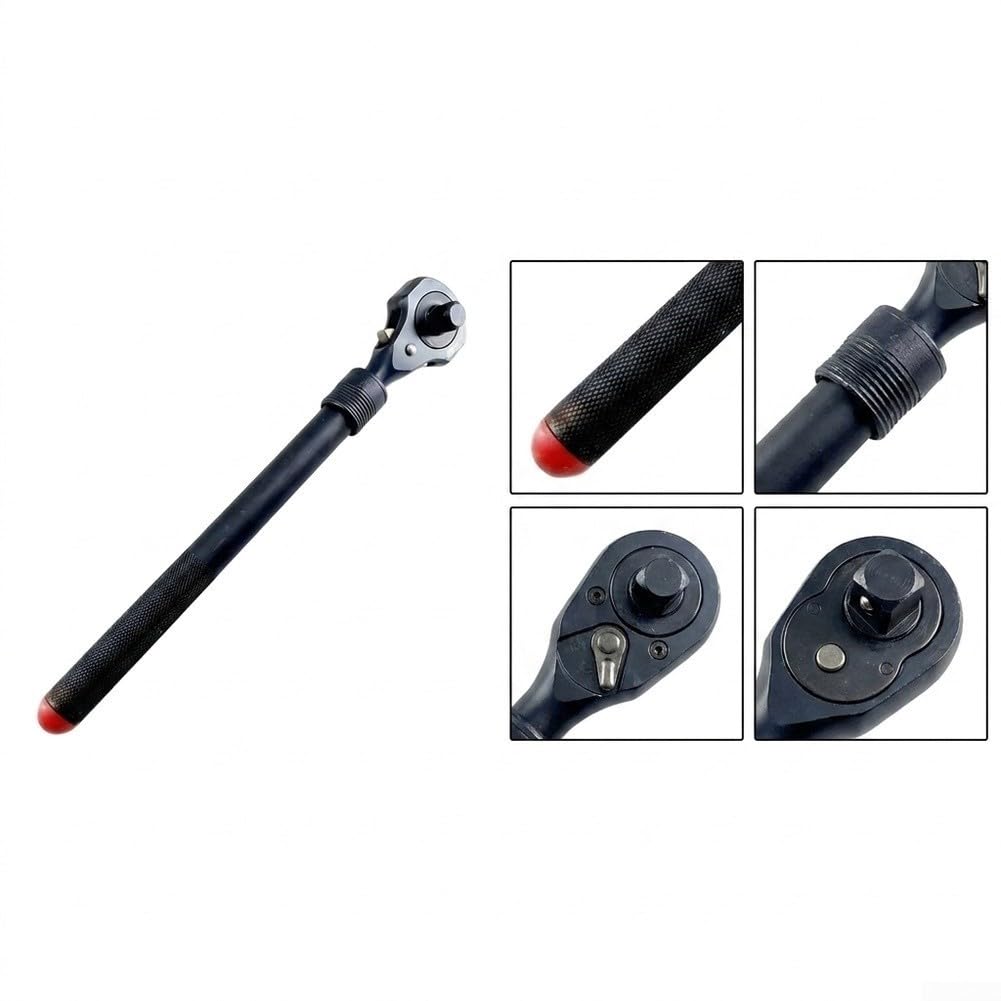 Llave de Carraca Doble Cabeza 38-12 para acero Aleación Mango Telescópico 330-460mm Trinquete Reversible para Tuercas FOR para rueda Reparación Automotriz Garaje