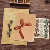 20 Pcs Gift Envelopes With Ribbon - Mini Kraft Paper Vintage Envelopes for Valentine's Day, Mother's Day, Invitation, Greeting Card, Graduation, Teacher (17 x 12.3CM) - Image 5