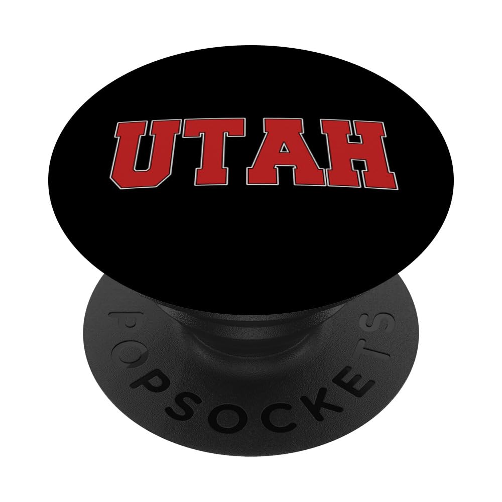 UTAH USA STATE UT Varsity Style Vintage Sports PopSockets PopGrip: Swappable Grip for Phones & Tablets PopSockets Adhesive PopGrip