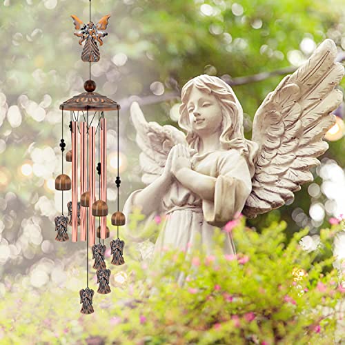Wind Chimes Outdoor Clearance, Angel Aluminum Tube Windchime With S Hook, Patio Garden Decor, Housewarming Gift #TOP2