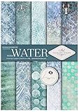 ITD Collection - Scrapbooking Papiere, Scrapbooking Papier,Dekorpapier A4, 5 Pack/Blatt Papier 210x297 mm (Water)