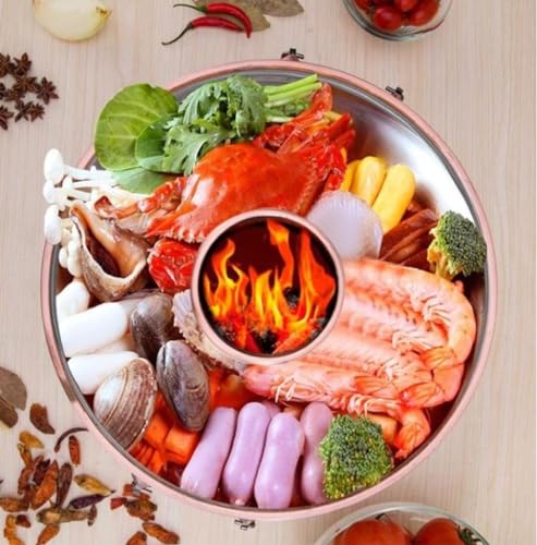 Olla Tradicional de Carbón para Hot Pot 32cm Oro miniatura 4