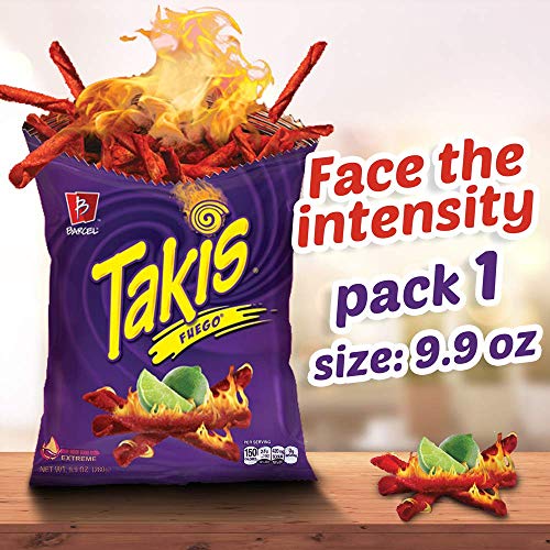 Takis Fuego Hot Chili Pepper & Lime Flavored Corn Snacks, 9.9 Oz (Pack Of 1) #TOP2