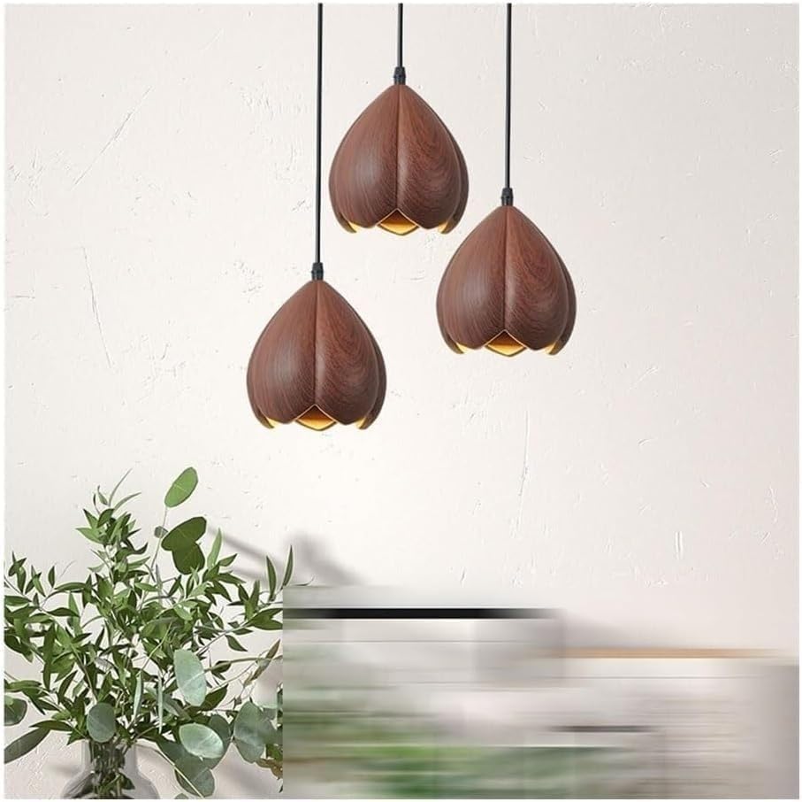 Suspension réglable bois massif E27 solution éclairage éblouissant - 2