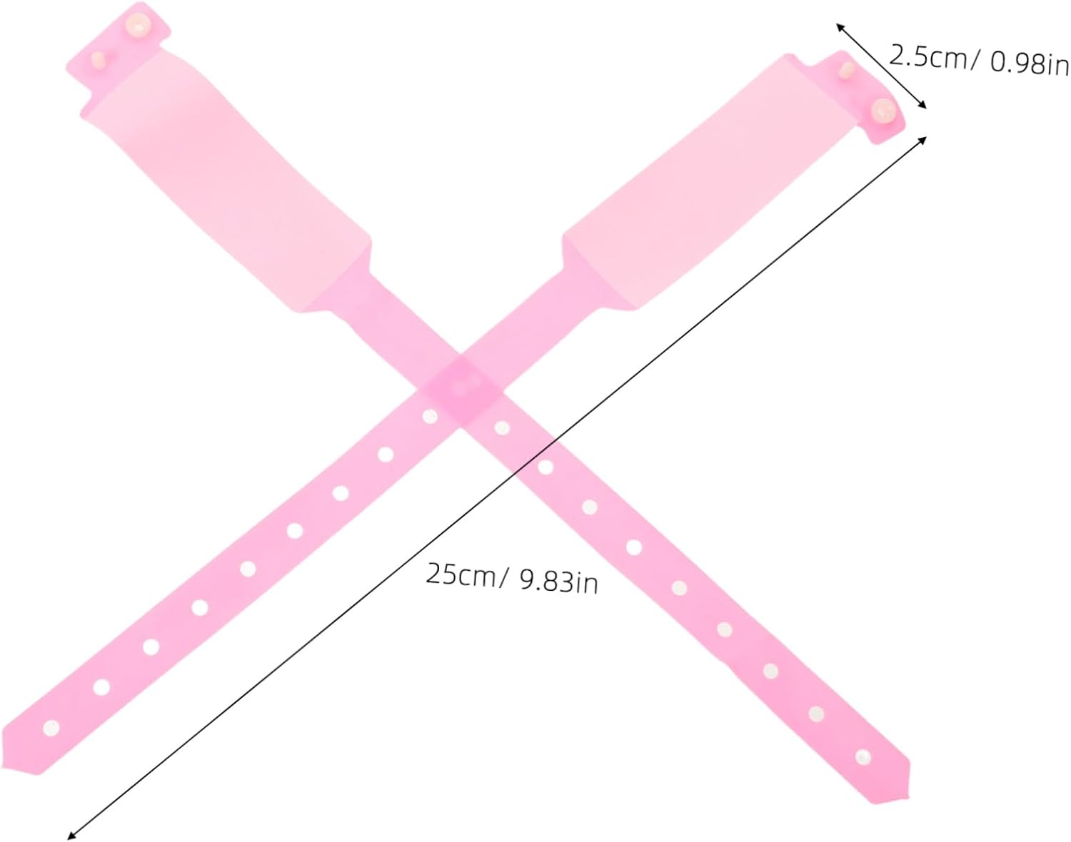 Patient Id Wristbands 100pcs Pink Adjustable Id Bands Waterproof Tamper-Proof Hospital Identification Bracelets for Adult Patients