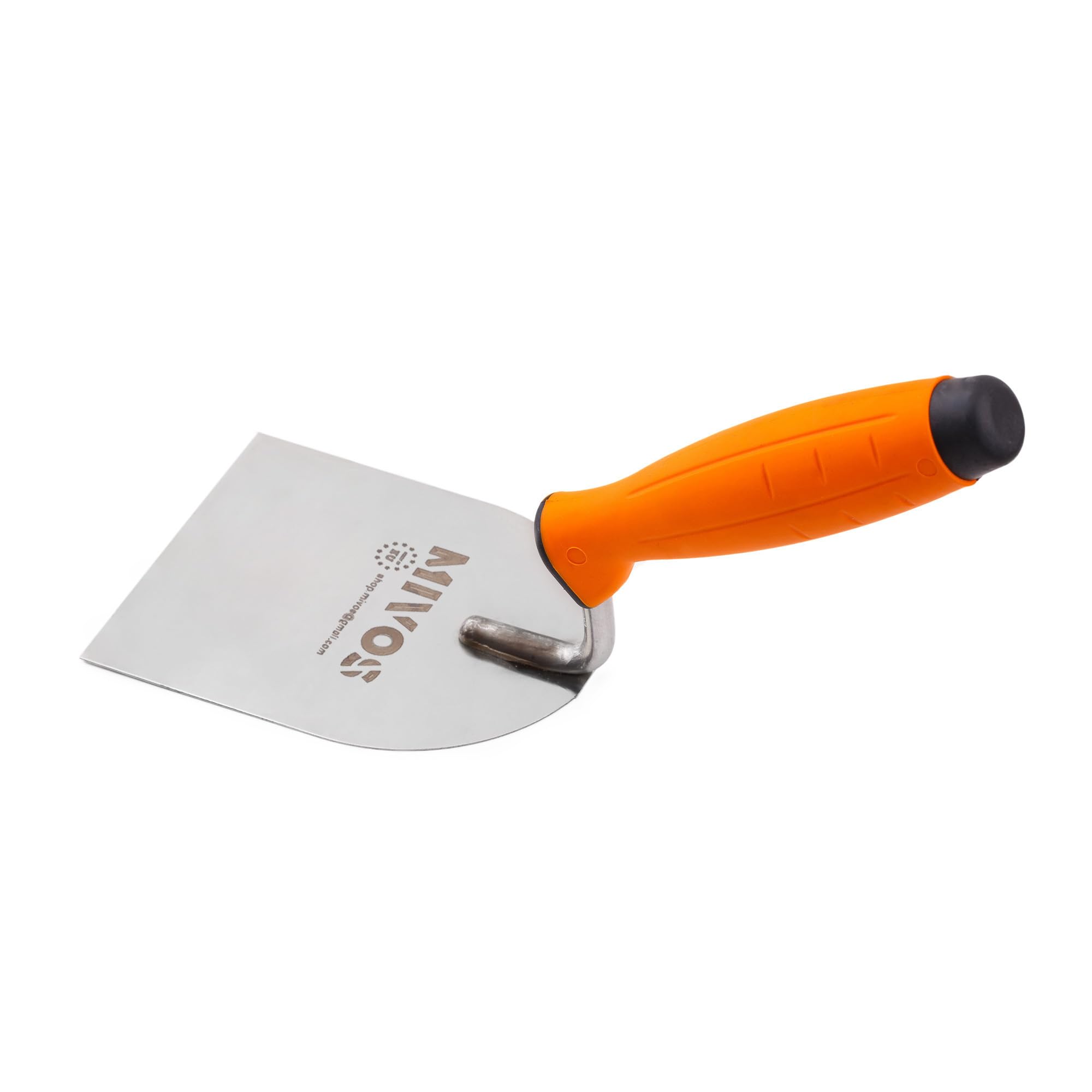 Mivos Spatola per stuzzicadenti, 100 x 120 mm, con impugnatura morbida, antiruggine, in acciaio inox, 100 mm, per gesso, per lavori di muratura, Made in EU