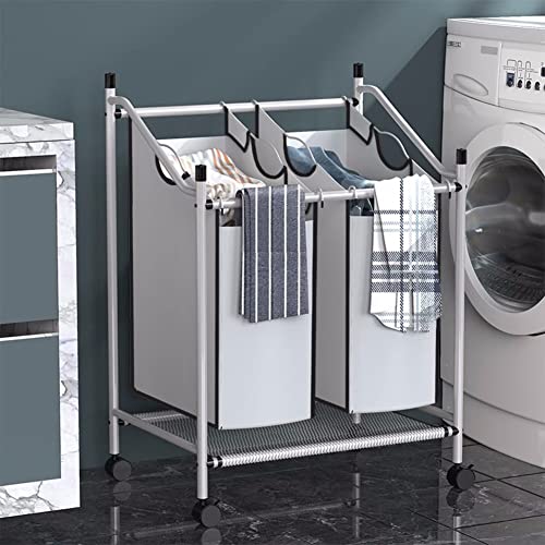 Chariot utilitaire avec sacs de tri de linge amovibles - 2