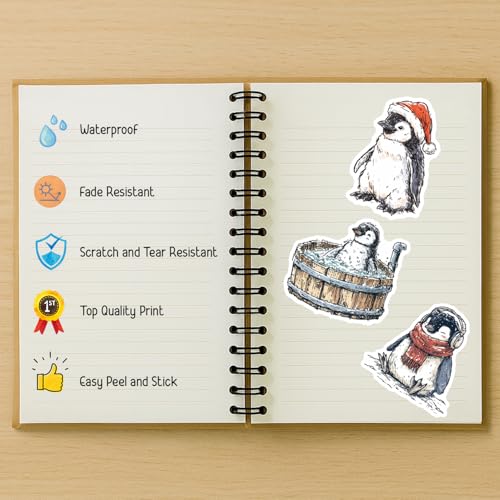 Calcomanías de pingüino de alta adherencia para proteger y adornar tu teléfono móvil 5