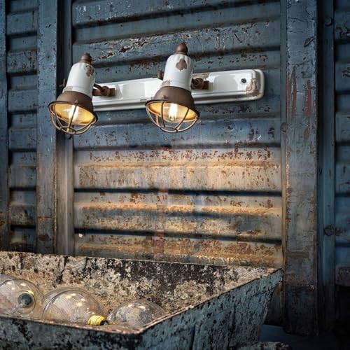 Applique Murale 2 x E14 éclairage double pour couloir sombre Ferroluce