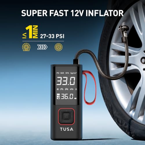 Tusa Storm X Cordless Tyre Inflator - 150PSI, Red - Image 4