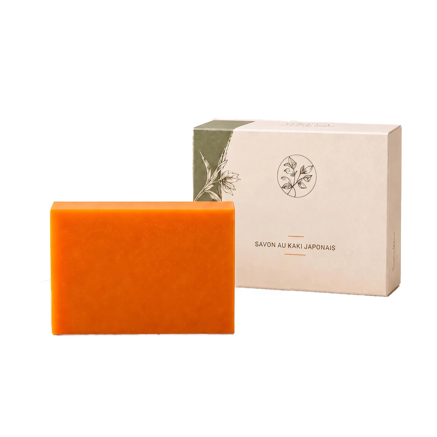 Savon Purifiant au Kaki Original – Savon Naturel, Déodorant Doux, Hydratant Visage & Corps, Soin Peau Mature & Sensible