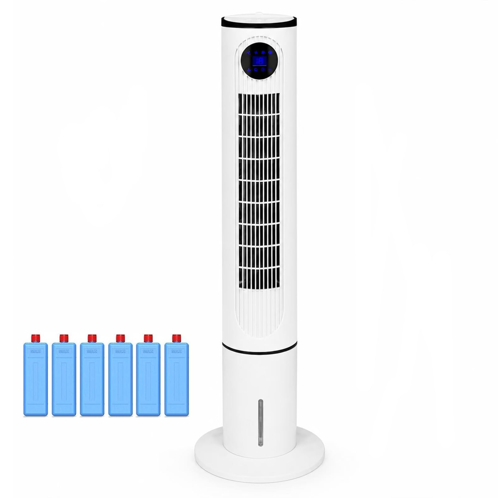 Climatizador Evaporativo con Mando a Distancia y Temporizador 12 Horas, Aire Acondicionado Portátil con Oscilación 90° y 3 Velocidades, Enfriador de Aire para Hogar y Oficina