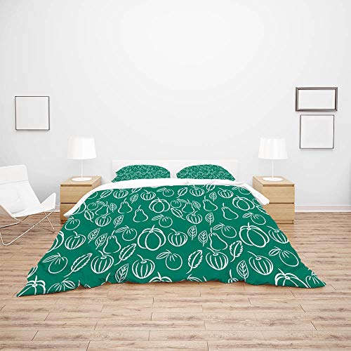 Housse de couette et taie d'oreiller lit simple en polyester doux