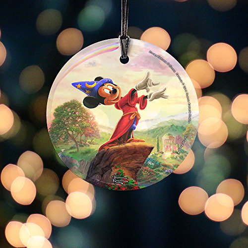 Trend Setters Disney – Fantasia – Mickey Mouse – Sorcerer's Apprentice – 3.5” Starfire Prints Hanging Glass Print Accessory – Ideal For Gifting And Collecting #TOP3