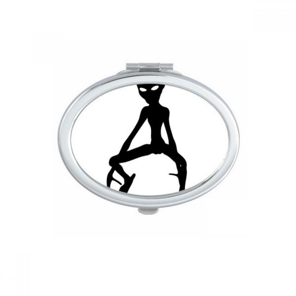 Miroir compact extraterrestre et univers ovale pour retouches