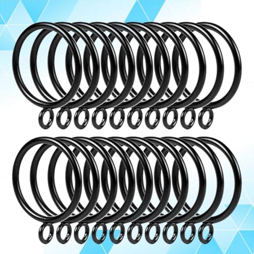 Anillos de cortina para salón y dormitorio, ganchos negros Artibetter para colgar con elegancia 5