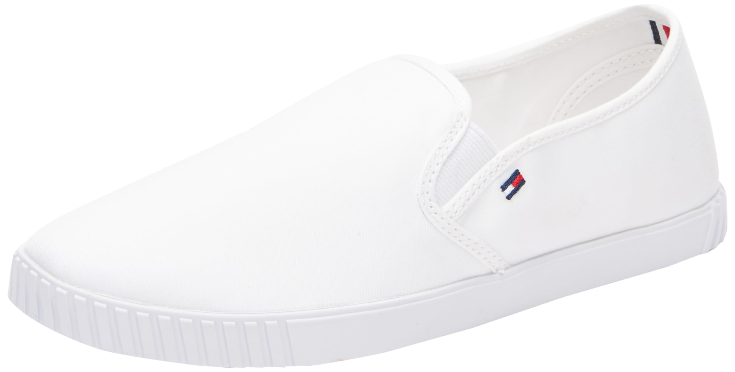 Tommy Hilfiger Calzado Mujer Canvas Slip-On Sneaker Mocasín, Schwarz (Negro), 39