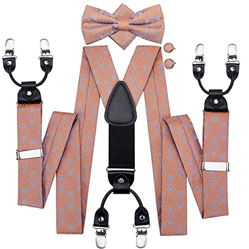 Set correa y moño para hombre con 6 clips coral miniatura 1