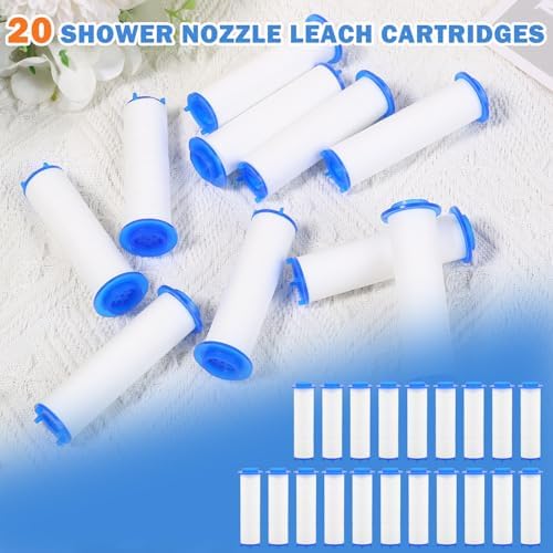 20 Pcs Shower Head Filter Drivese, 2.95" Ion Drops Shower Head Filter Cartridge Replacement, Different Models Shower Head with Handheld Filters PP Cotton Water Filter - 2