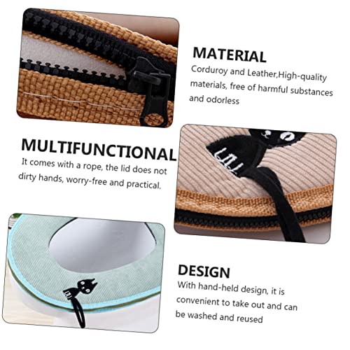 HANABASS 1 Stück Winter Toilettensitz Beheizte Toilettensitzabdeckung Kommode Einlagen Toilettensitzkissen Toilettensitzkissen Toilettenauflagen Gepolsterte Toilettensitzabdeckung Haushalt – Bild 7