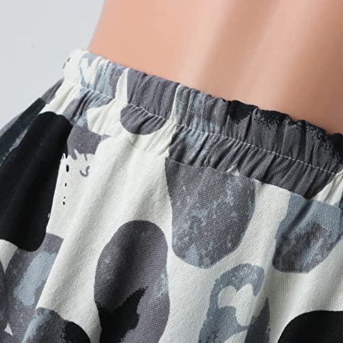 Robe décontractée vintage CFWSHJ trapèze courte à pois 3D - 4