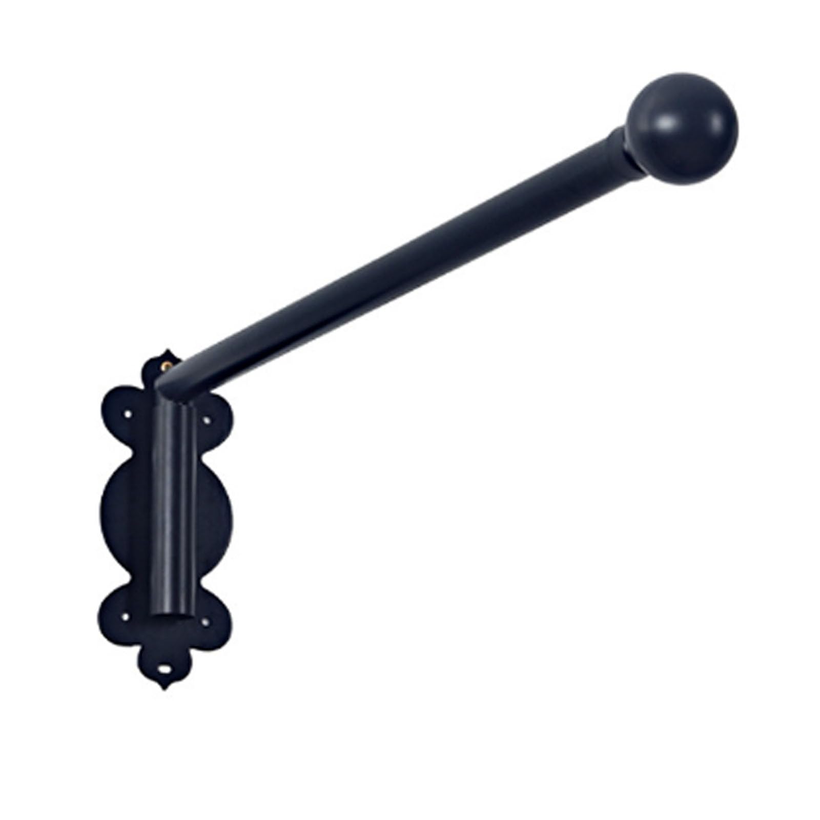 GLDYTVF Black Curtain Rod - 70cm Adjustable Drapery Arm for Side Panels Front Door & Window Display Versatile Swing Arm Curtain Rail Ideal for Home Decor