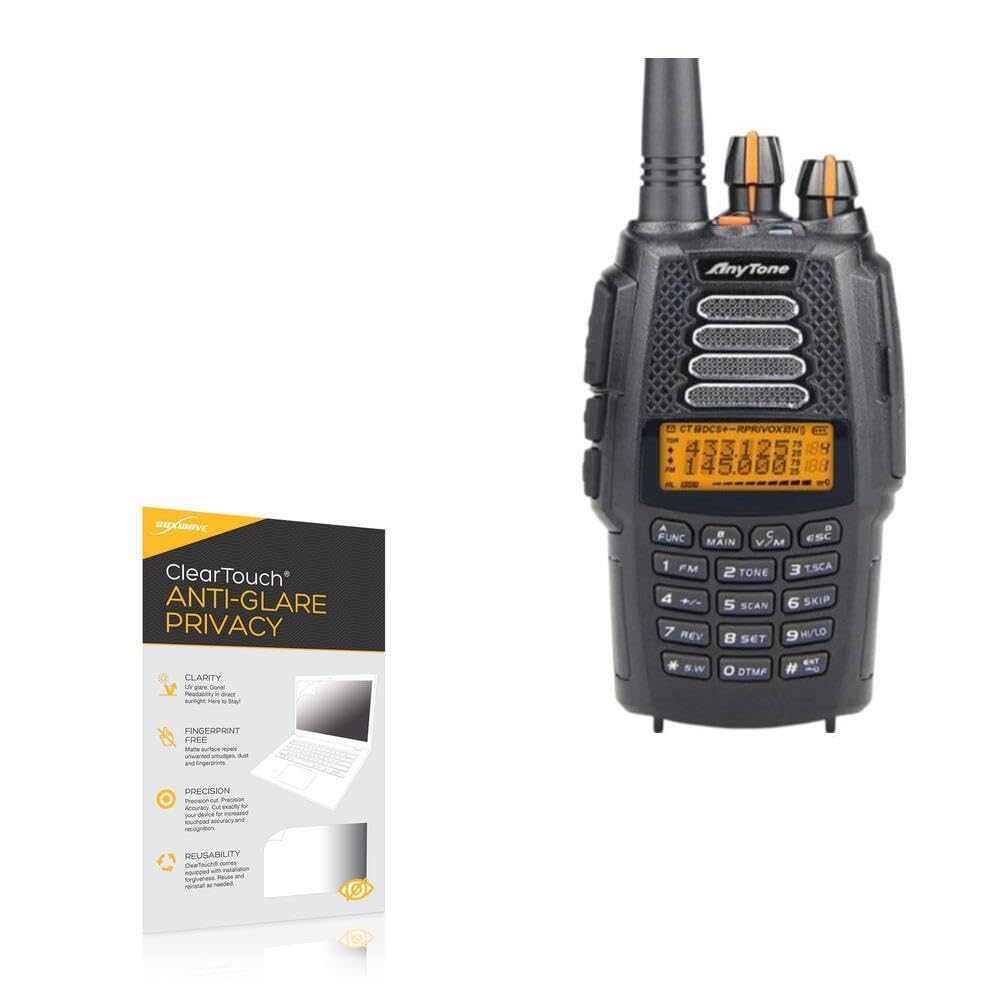 BoxWave Screen Protector Compatible with Anytone AT-398UV - ClearTouch Anti-Glare Privacy (2-Pack), Privacy Screen Protector Flexible Film Anti-Glare