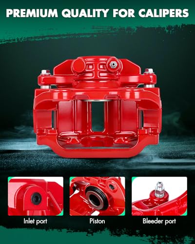 Image of SCITOO Rear Right Brake Caliper With Bracket 18-B4727 Red Compatible For Cadillac 2000-2002 For Chevrolet 1999-2005 For GMC 1999-2005