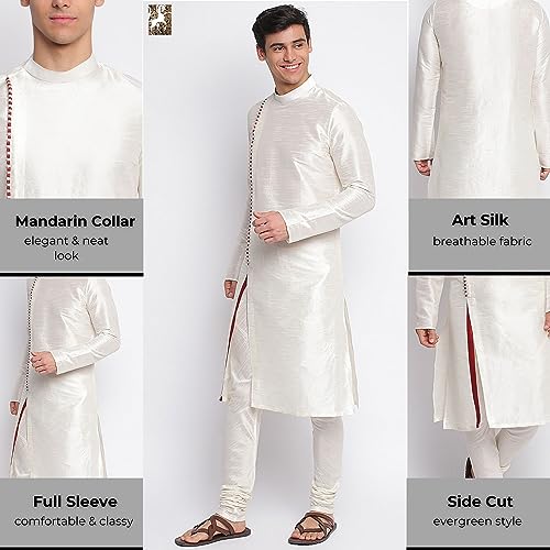 Image of Sanwara Sanwara Men Deep Blue Solid Pattern Straight Kurta