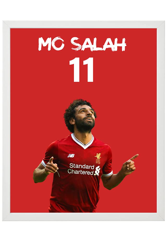PRINTSHOP4ME Mohamed Salah Poster WPAP Art Print Of Liverpool Football Fans Call Him Egypt King, Egyptian Messi, Mo Salah (4, 40x50cm Frame+Poster)