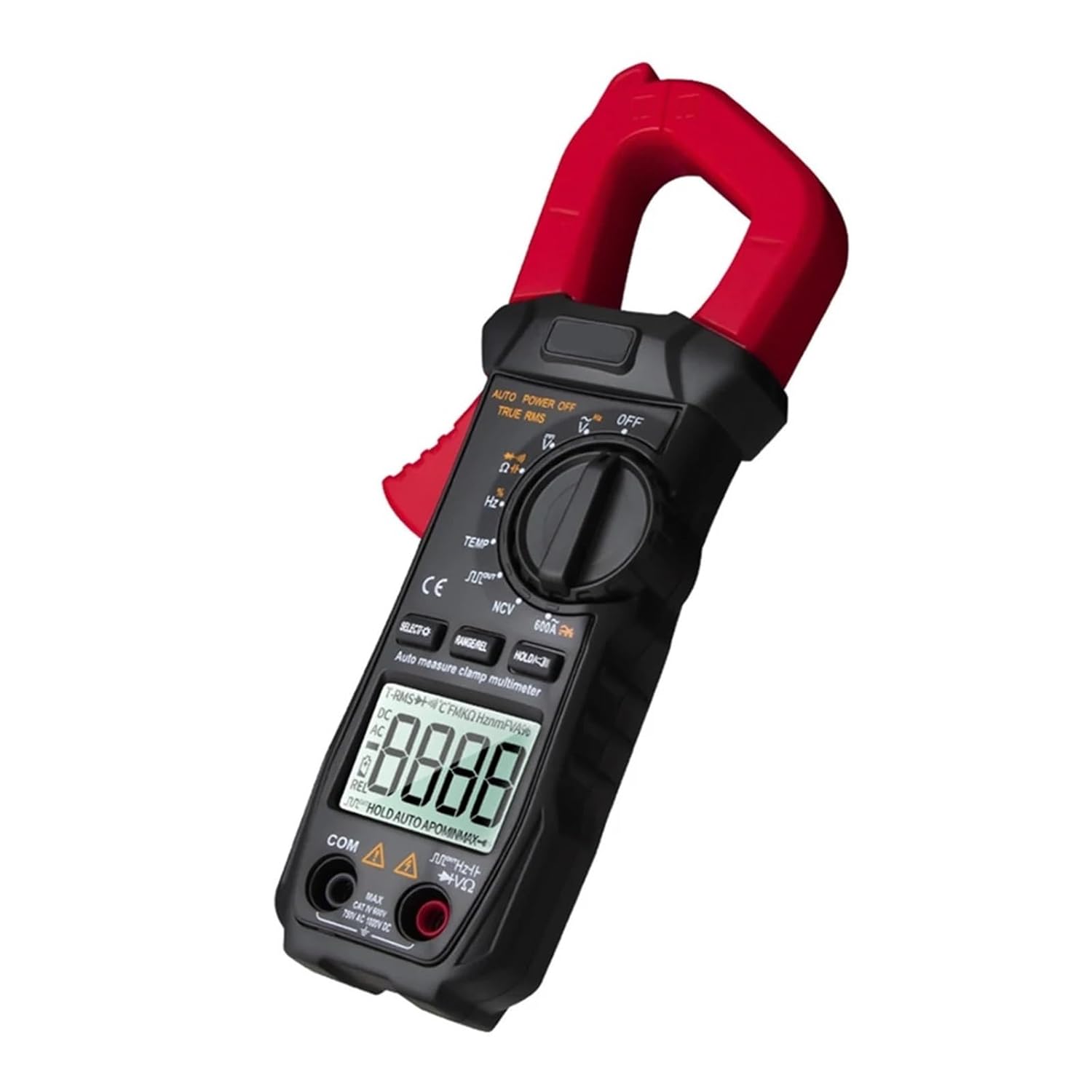 ST209 Digital Clamp Meter LCD Multimeter AC/DC Voltage Current Tester(Red)