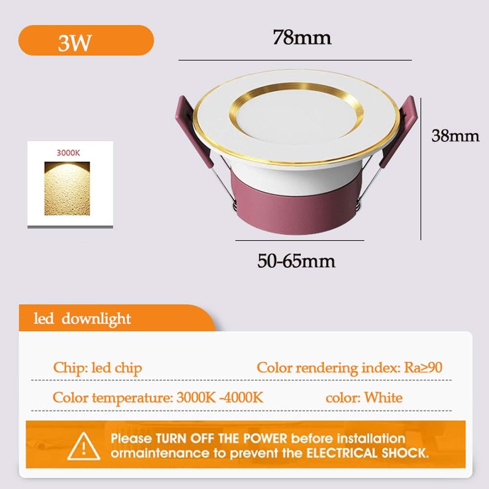 Confezione da 15 Faretti LED da Incasso da 2,7 Pollici Luci A Incasso LED in Alluminio Bianco con Deflettore Kit di Retrofit per Faretti LED da Incasso