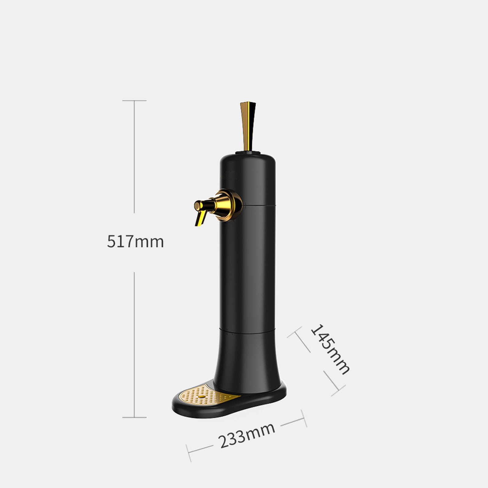 Spender mit vorderem Auslaufturm
