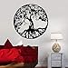 Sticker mural vinyle arbre de vie celtique autocollant mural famille Nature Style autocollants pour la décoration de la maison papier peint amovible 42x42cm