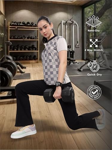 Image of STELLERS Women's Half Sleeve Active Wear Polo T-Shirt| Feather Touch Feel | Regular Fit | Odour Resistant | Anti-Static | Wrinkle Free | Quick Dry | Stretchable | Lightweight | Sweat-Proof
