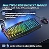 Redragon S101-3 PRO Gaming Keyboard and Mouse, RGB Backlit Programmable Keyboard Mouse with Software, Independent Macro Record Keys, Value Combo Set, New Update Version #2