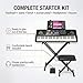 RockJam RJ761 61 Key Keyboard Piano with Keyboard Bench, Digital Piano Stool, Sustain Pedal, Headphones & Lessons