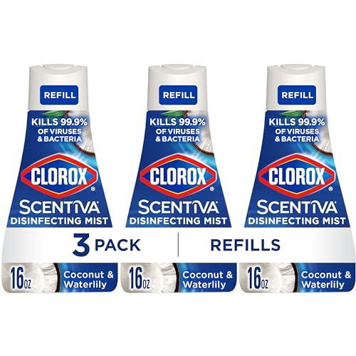 Clorox Scentiva Disinfecting Mist, Coconut and Waterlily, Refill, 16 Fluid Ounces Each, Pack of 3 - image 1