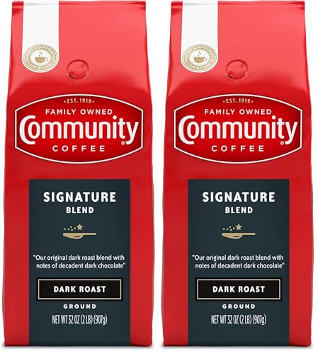 Image of Community Coffee Signature Blend 32 Ounce, Dark Roast Ground Coffee, 32 Ounce Bag (Pack of 2)