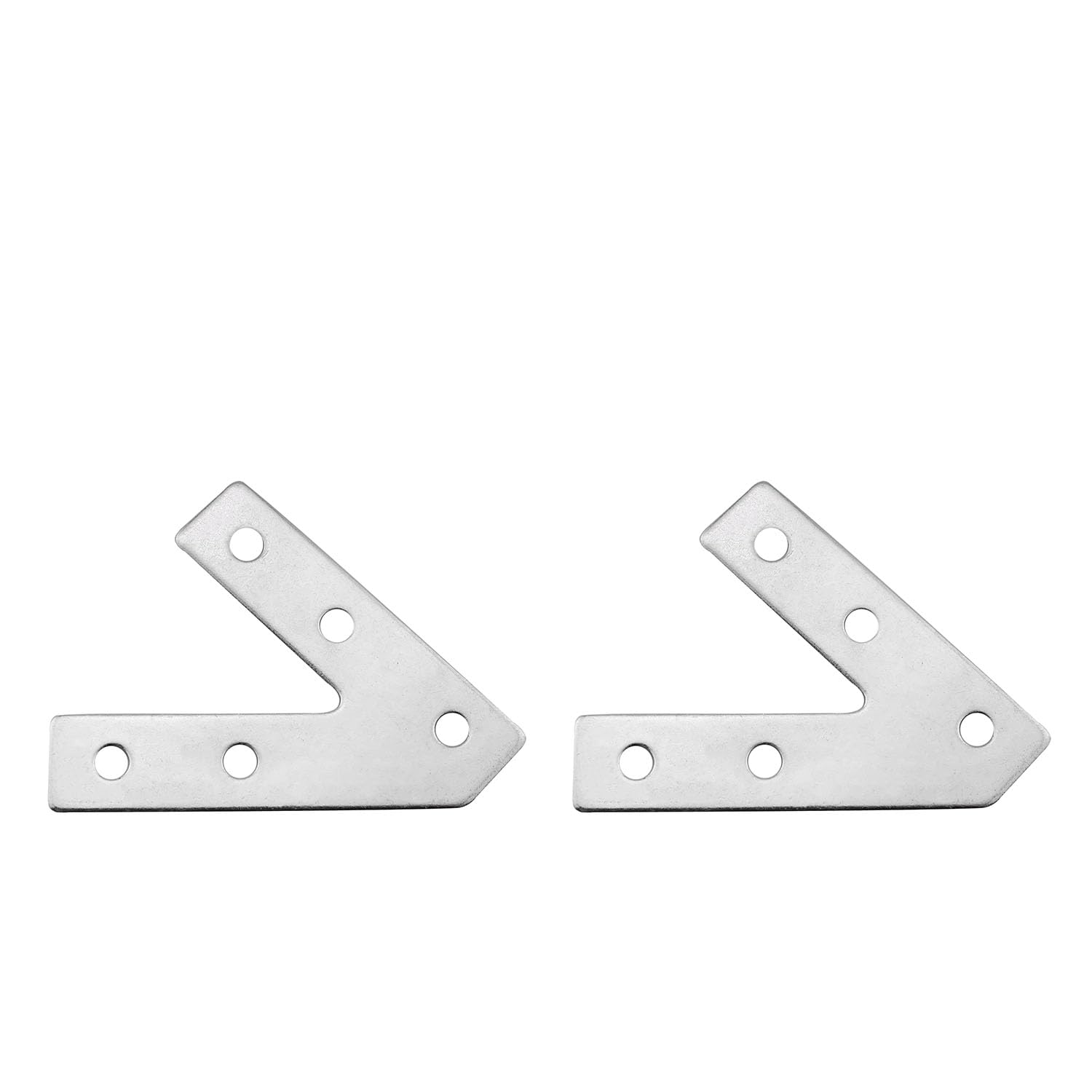 Plaque de connexion à angle latéral 65x16mm support renforcement 45 degrés lot de 2