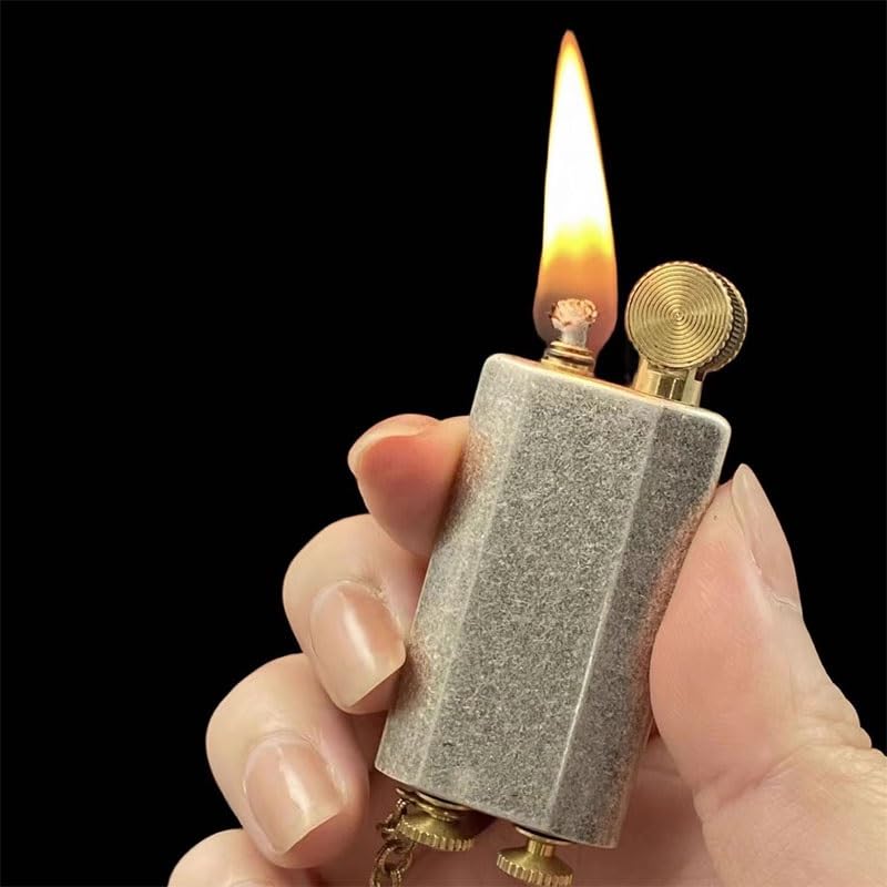 Encendedor Vintage de Latón Ultra Delgada Trench miniatura 2