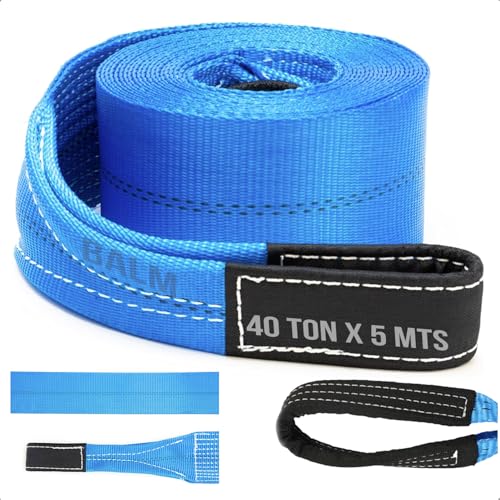 Cinta Fita para Reboque e Arraste SSK - 40 Toneladas - 5 Metro - Para Puxar Carros, Veículos Off-road 4x4, Caminhonetes, Tratores e Caminhões Corda de reboque