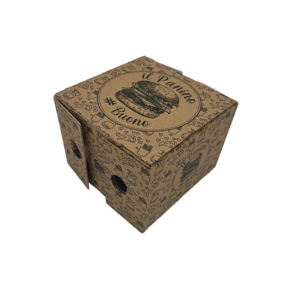 box burger 16x16 contenitore panino box humburger food delivery 100 pezzi cf carta