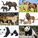 Kimicare 20PCS Safari Animals Figures Toys, Realistic Plastic Animals Figurines, African Zoo Wild Jungle Animals Playset with Elephant Giraffe Lion Tiger, Birthday Gifts for Kids Boys Girls